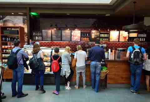 starbucks lines line airport thrillist skip dc every person type food