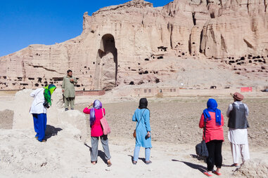 Tourists in Bamiyan