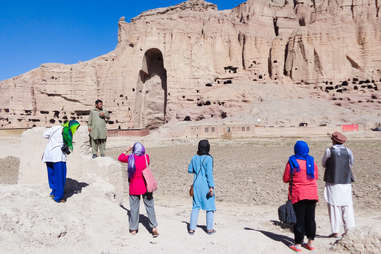 Tourists in Bamiyan