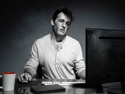 bored dumb American worker