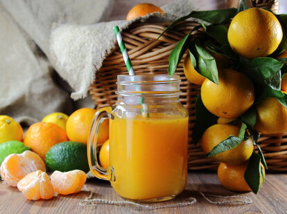 orange juice and toothpaste