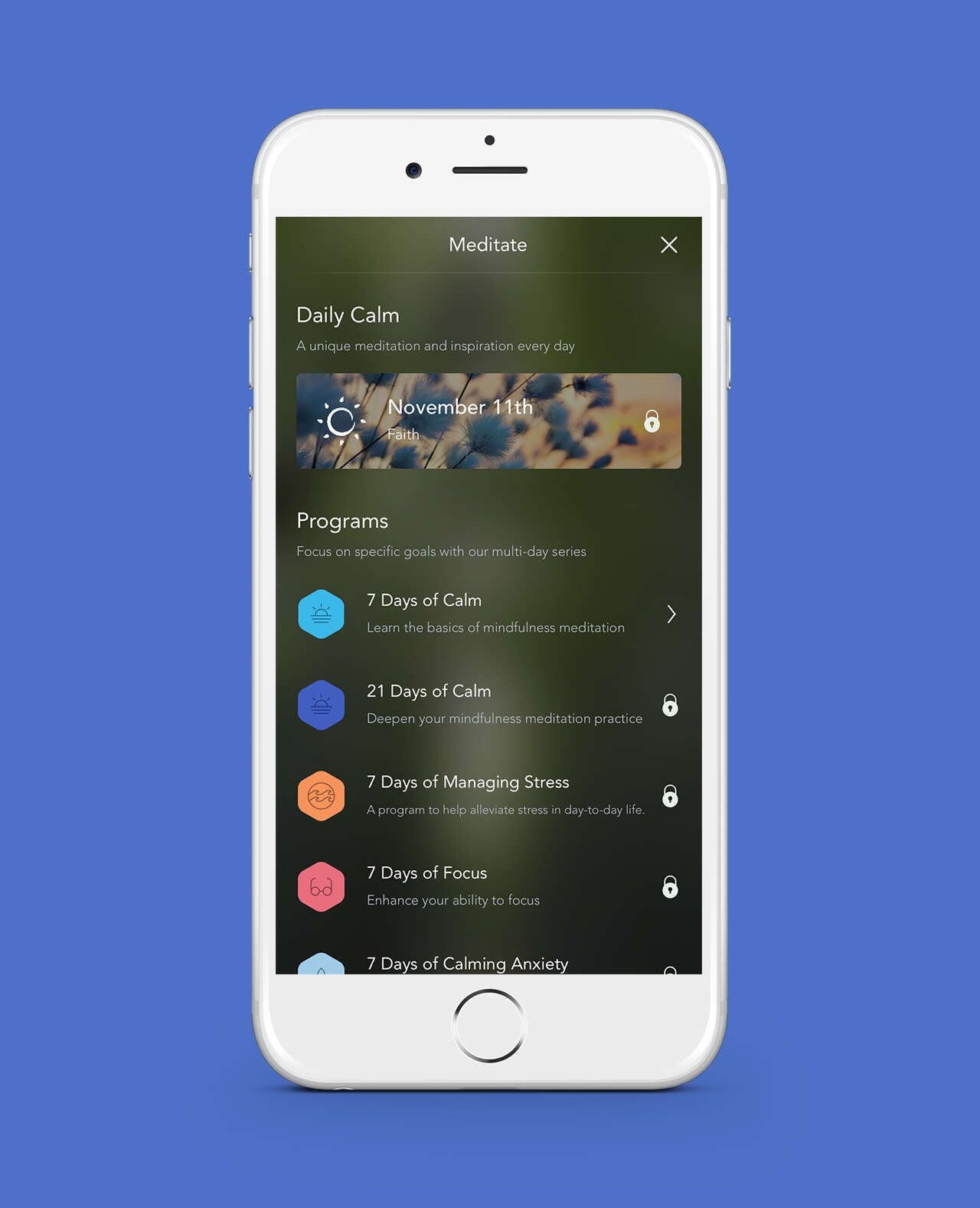 calm iphone app