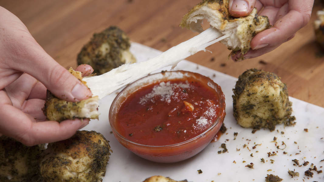 Here's How to Make Pesto Cheese Bombs Recipe Thrillist