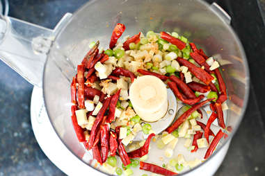 General Tso's Turkey marinade food processor recipe chili garlic green onions