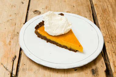 Trader Joe's Thanksgiving pumpkin tart triple ginger snap crust easy diy recipe