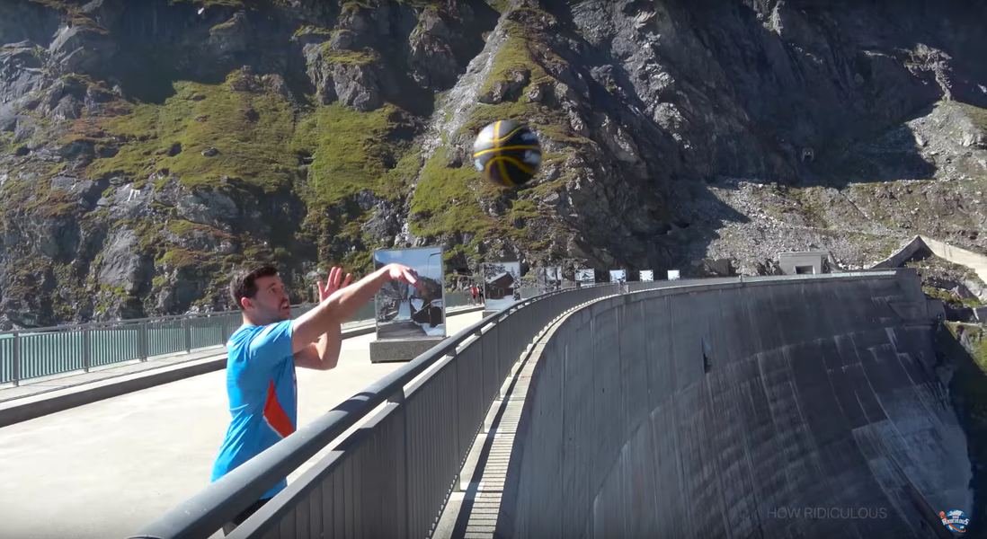 How Ridiculous Breaks World Record with 593-Foot Basketball Shot from ...