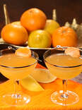 Easy drink recipe for rebooted bee's knees with gin, homemade limoncello, and clementine