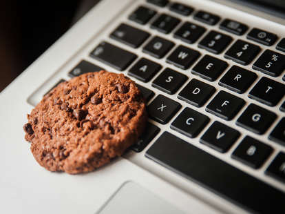 cookie on laptop computer