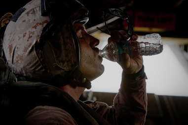 Marines drinking water