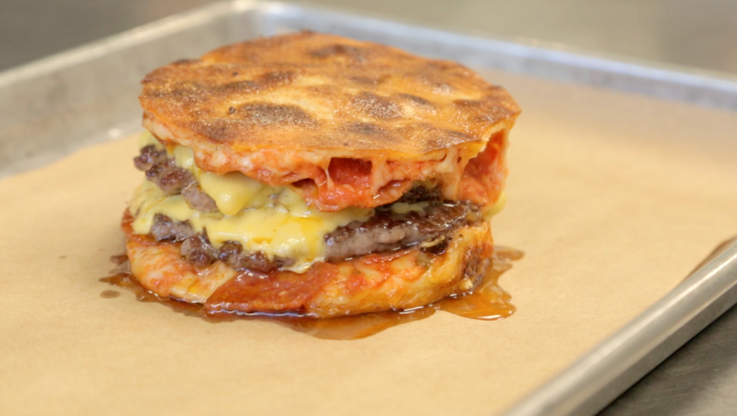Pizza Burger Mashup From Company Burger & Pizza Delicious Hits New