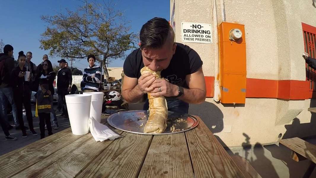 This Guy Destroys a 3foot Burrito in Record Time Thrillist