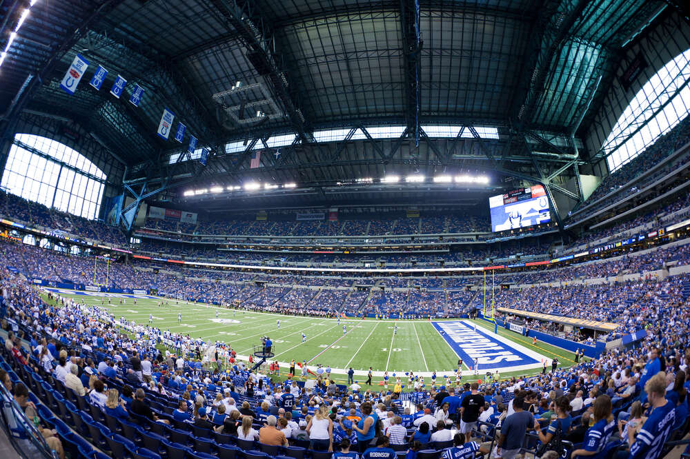 Indianapolis Colts End Zone at Lucas Oil Stadium Panoramic