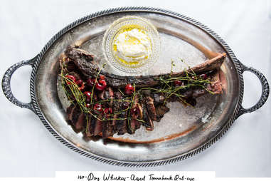 160-day, whiskey-aged tomahawk rib-eye