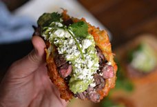 Carne Asada Latke Tacos Are the Best Way to Stuff Your Face With Potatoes