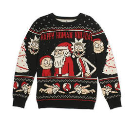 rick and morty ugly christmas sweater