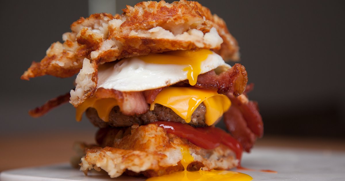 How to Make Tater Tot Waffle Breakfast Sandwich Recipe Videos Thrillist