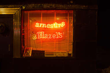 Window Sign Earnestine and Hazel's