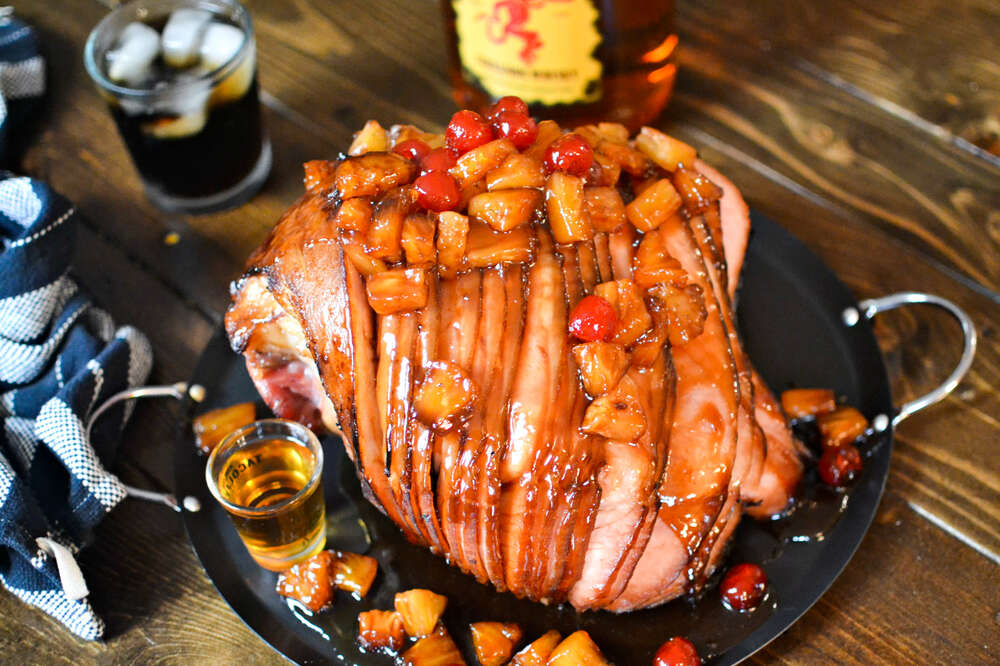 Gochujang & ginger beer glazed holiday ham recipe