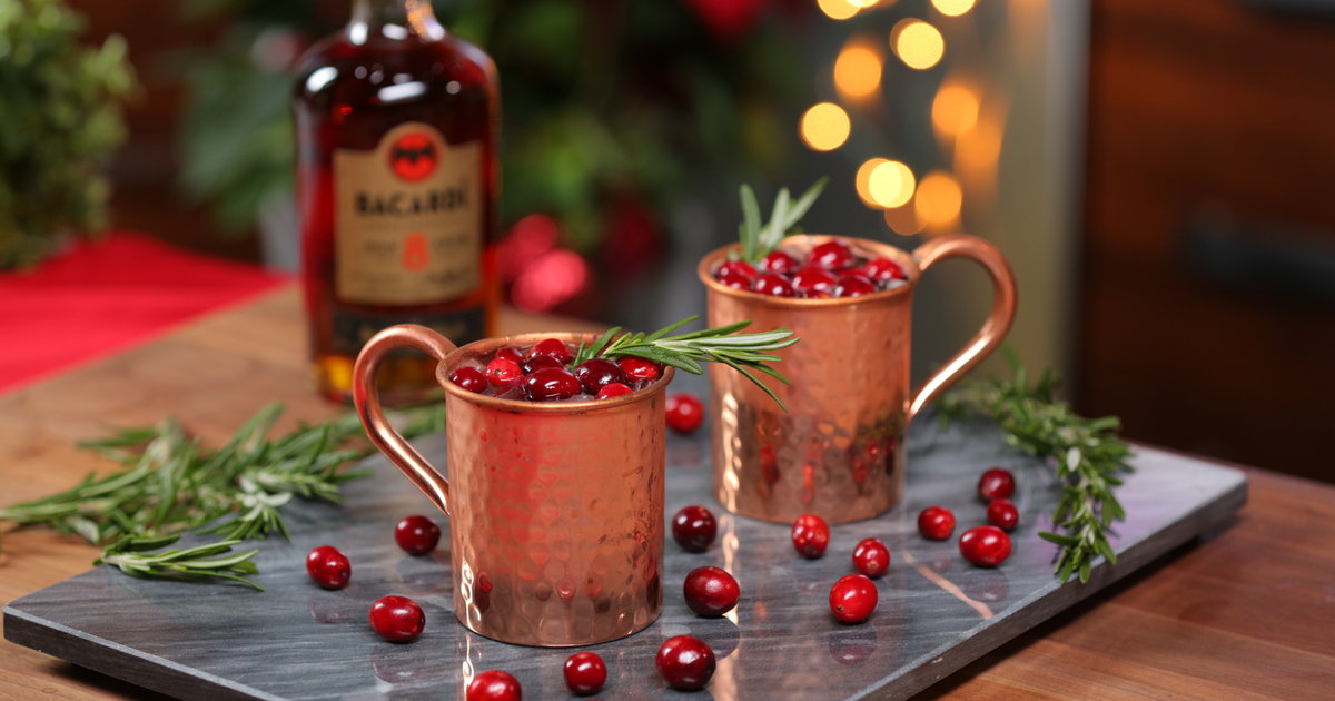 How to Make a BACARDÍ Cranberry Mule Cocktail Recipe Thrillist
