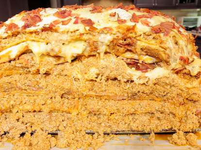 Epic Meal Time S One Million Calorie Lasagna Is Totally Nuts Thrillist