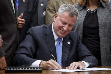 NYC Mayor Bill de Blasio