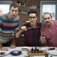 YouTube's Rhett & Link try international desserts in the Thrillist live studio kitchen 