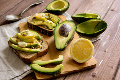 avocado on a cutting board