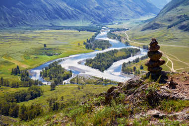 Stone Pyramid Altai Mountains