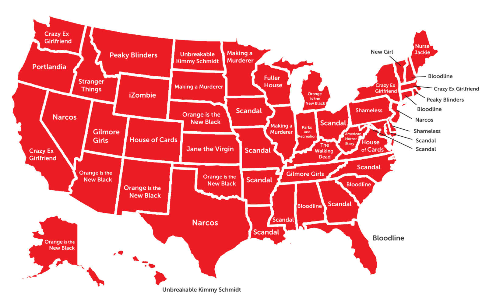 This Map Shows The Most Popular Netflix Show Across All Fifty States