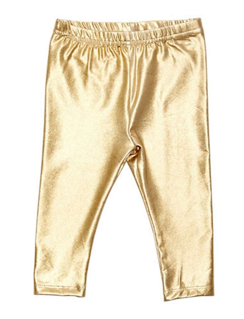 kardashian kids gold metallic leggings