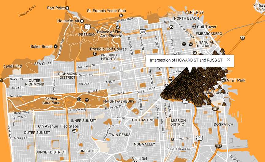 San Francisco Feces Map 2025