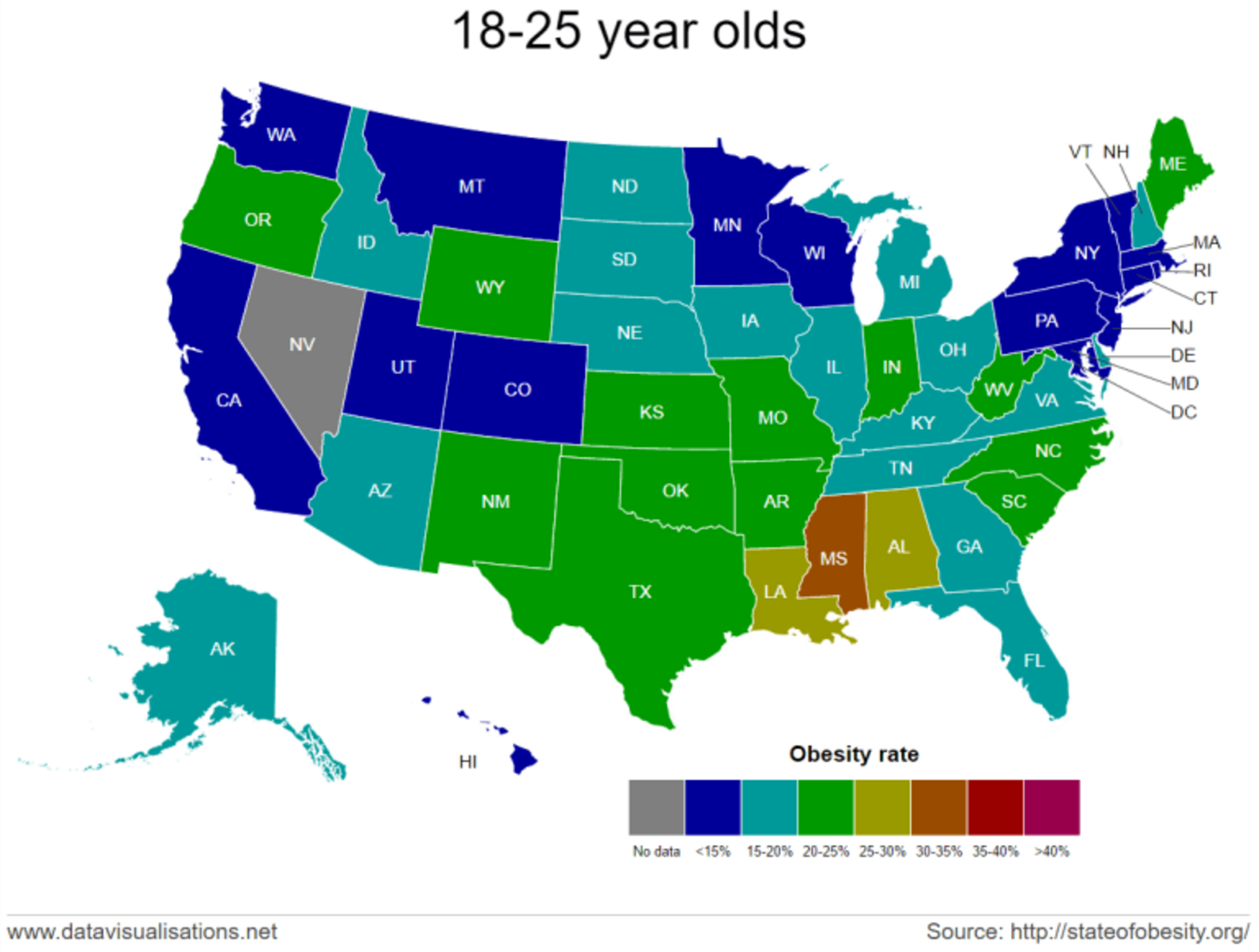 The Most Obese States Across America in Maps - Thrillist