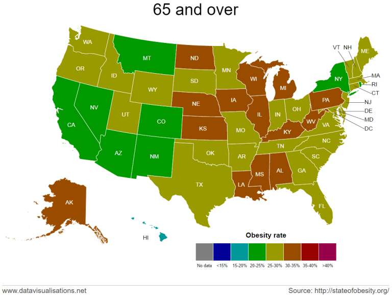 The Most Obese States Across America in Maps - Thrillist