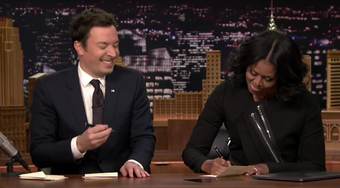 Michelle Obama Did Thank You Notes on Jimmy Fallon - Thrillist