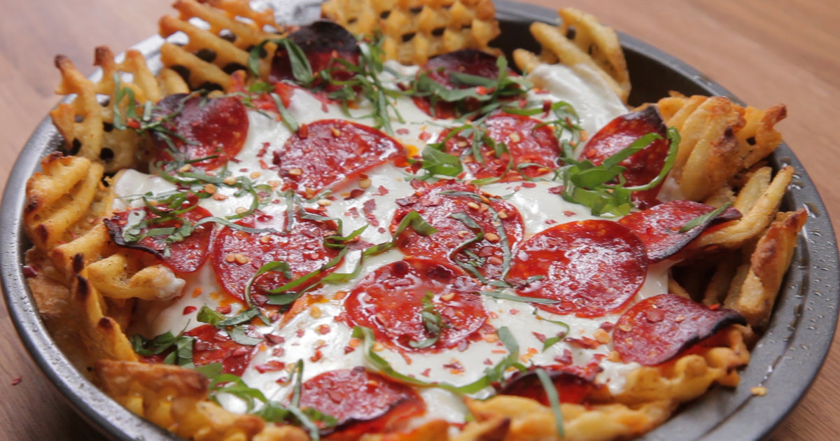 Here's How to Make Waffle Pizza Fries Recipe Thrillist