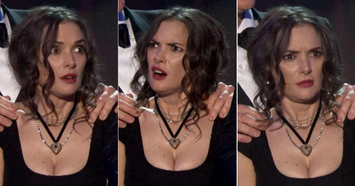 Stranger Things' Winona Ryder Made Crazy Faces at SAG Awards