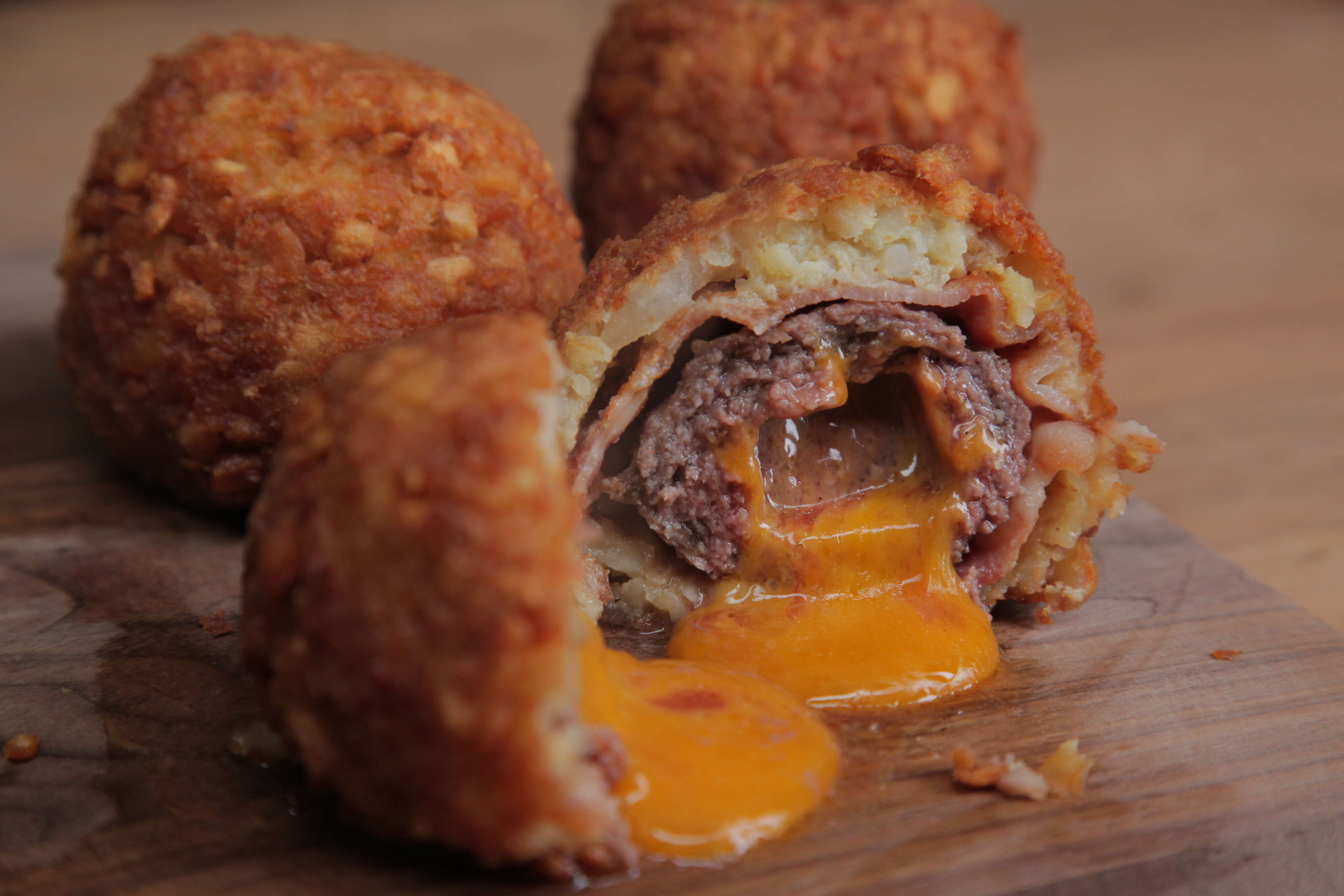 How To Make Bacon Cheeseburger Tater Tot Bombs Super Bowl Recipe Thrillist