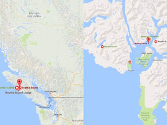nootka sound on google maps