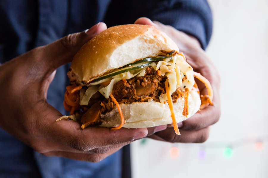 Best Cheap Eats NYC 9 Pulled Jackfruit Sandwich at Toad Style Vegan
