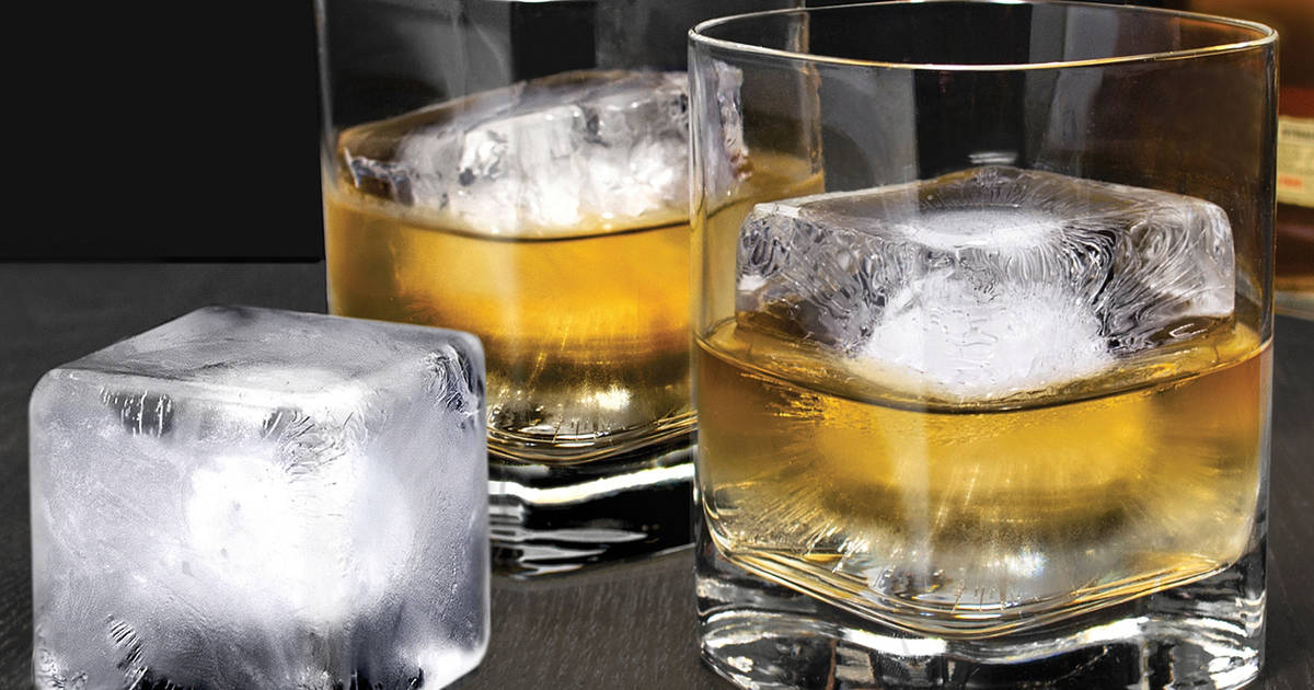 giant ice cubes melt slower . . .