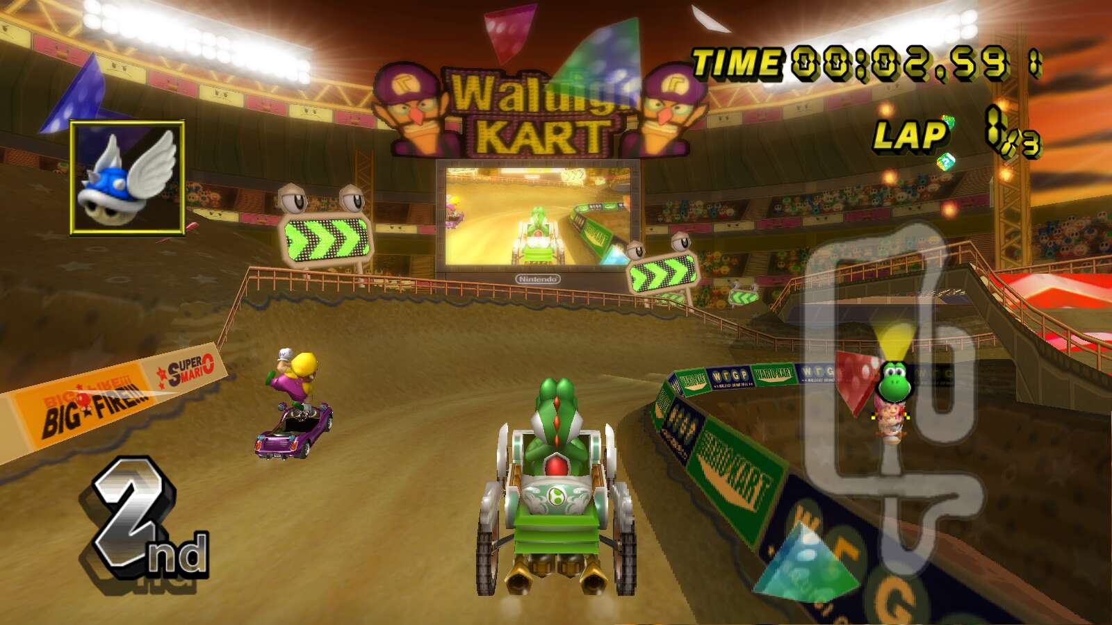 best mario kart courses - waluigi stadium