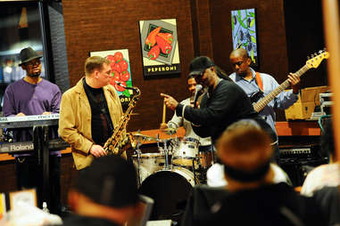 Band playing Wegmans