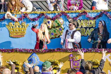 Grand Mardi Gras parade in Pensacola, Florida