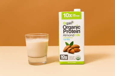 Orgain organic protein almond milk unsweetend vanilla shake healthy vegan