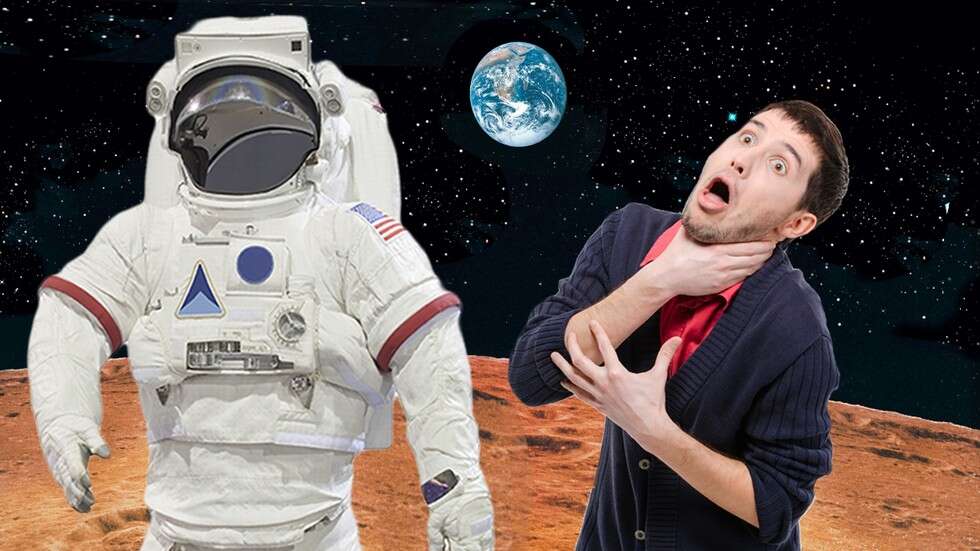 Man In Space Without Suit