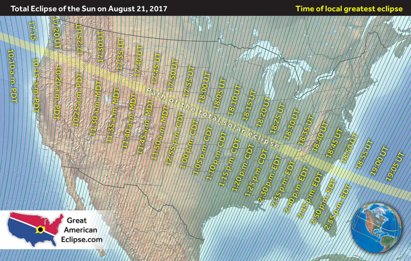 Total Solar Eclipse: Map Shows How Long You Have to Drive to See It ...