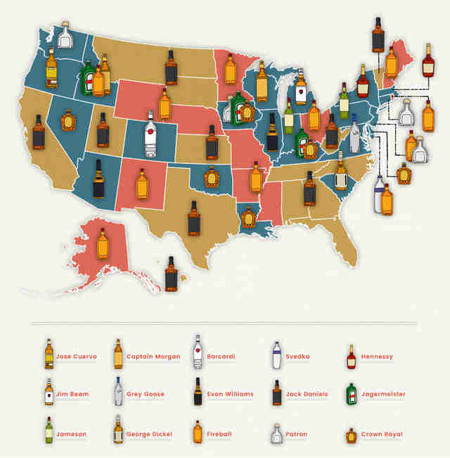 Popular Alcohol Most Popular Liquor Brands in Every State Thrillist