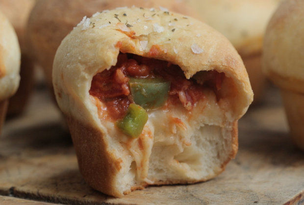 Satisfy All of Your Pepperoni Cravings With These Portable Pizza Muffins
