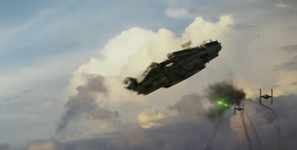 star wars last jedi trailer millennium falcon