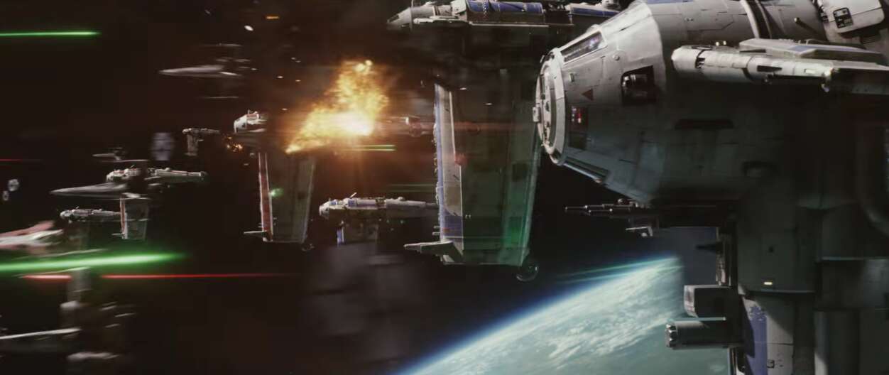 star wars last jedi trailer space battle